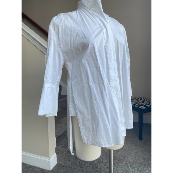 Who What Wear oversized button down with 3/4 length sleeves and pearl button, XS - Picture 4 of 10